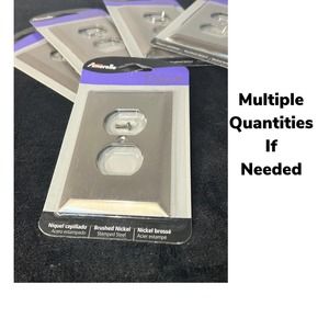 Set Of 5 - AMERELLE DECOR 163DBN DUPLEX WALL COVER BRUSHED NICKEL FREE SHIPPING